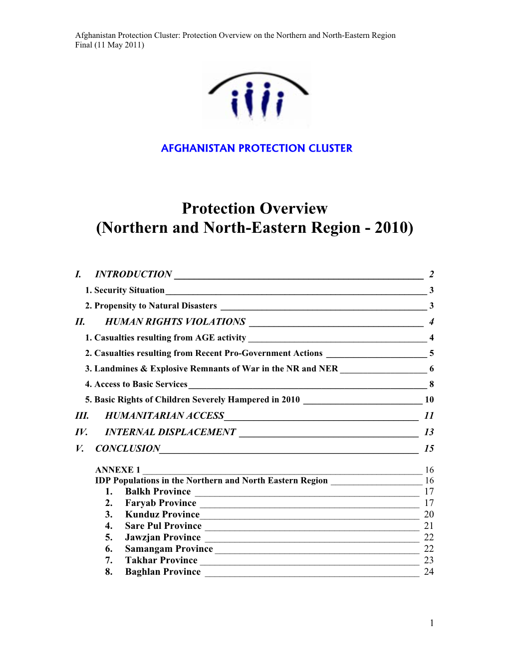 Protection Overview on the Northern and North-Eastern Region Final (11 May 2011)