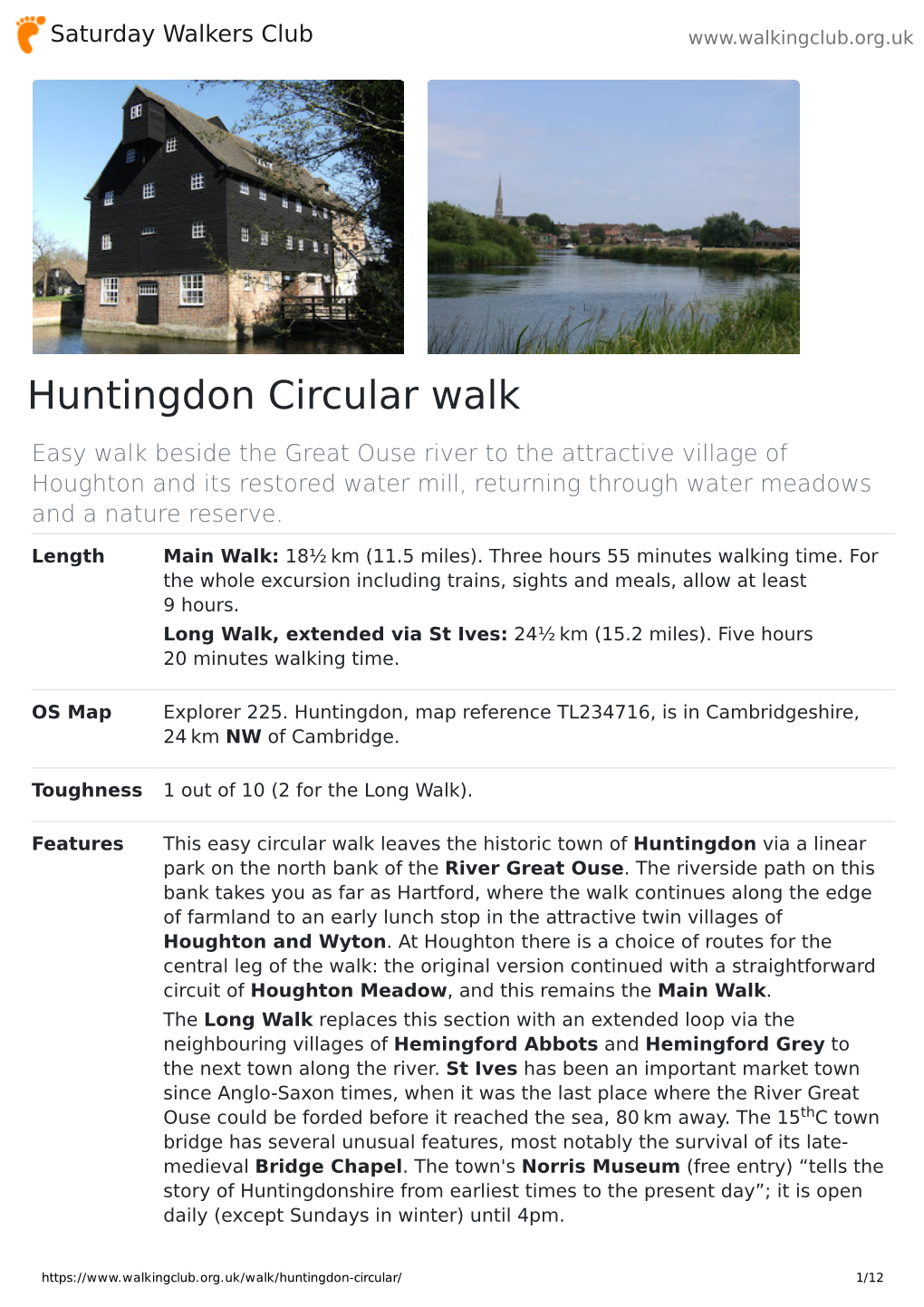 Huntingdon Circular Walk