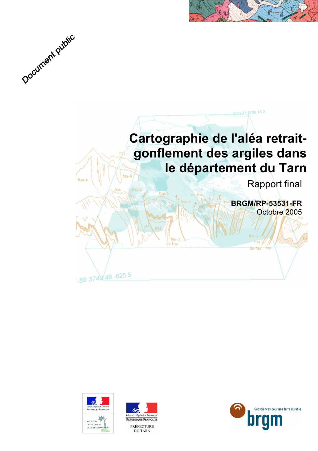 Cartographie De L'aléa Retrait- Gonflement Des Argiles Dans Le Département Du Tarn Rapport Final