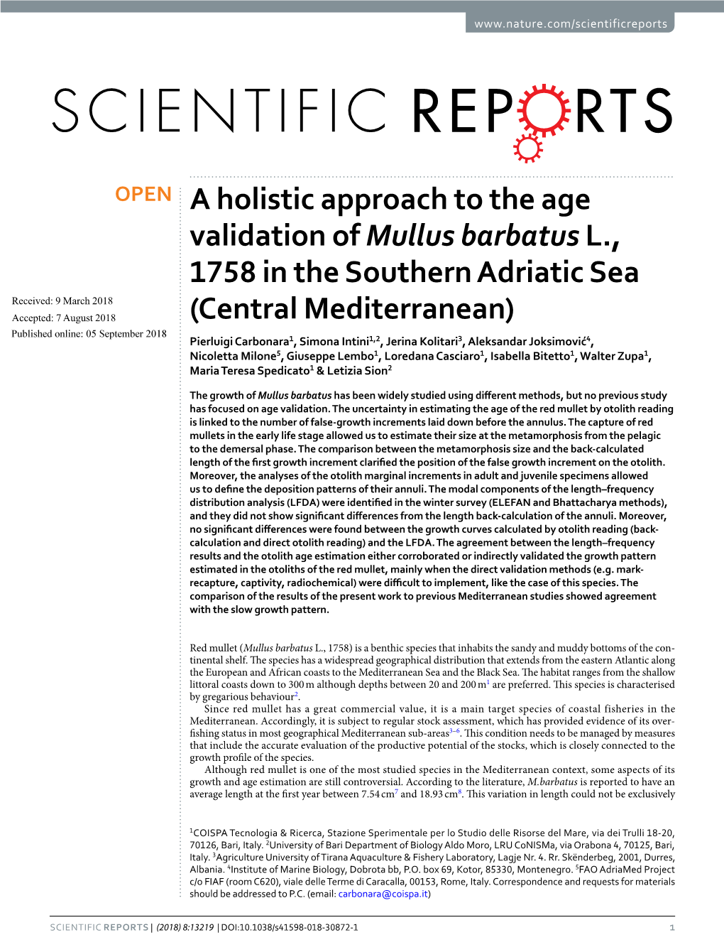 A Holistic Approach to the Age Validation of Mullus