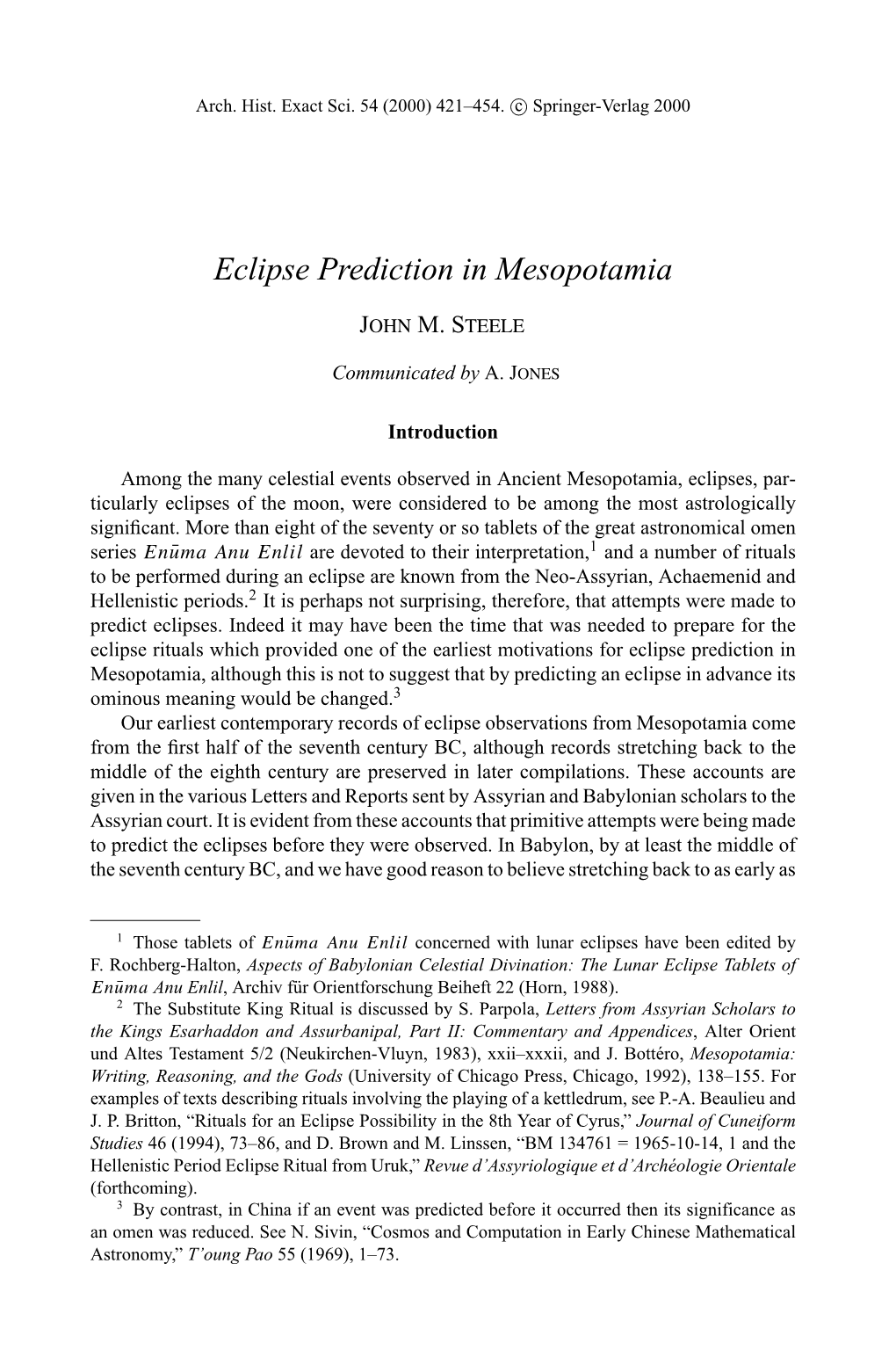 Eclipse Prediction in Mesopotamia