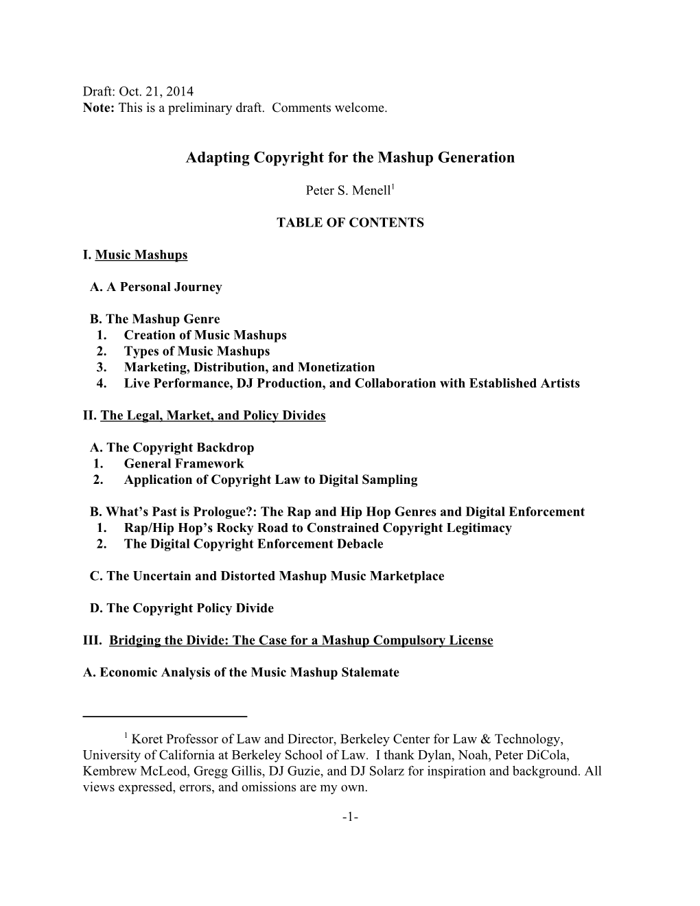 C:\Documents and Settings\Peter Menell\Desktop\Research\Copyright\RCLA\Menell Adapting Copyright for the Mashup Generation 10-2