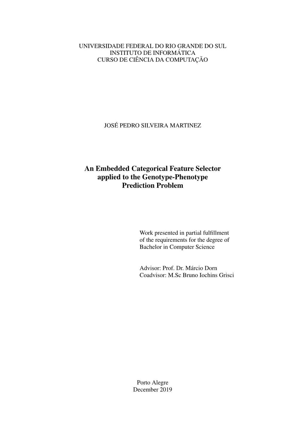 An Embedded Categorical Feature Selector Applied to the Genotype-Phenotype Prediction Problem