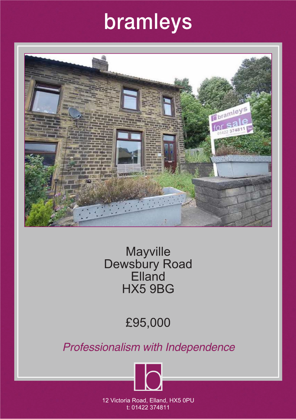 Mayville Dewsbury Road Elland HX5 9BG £95,000