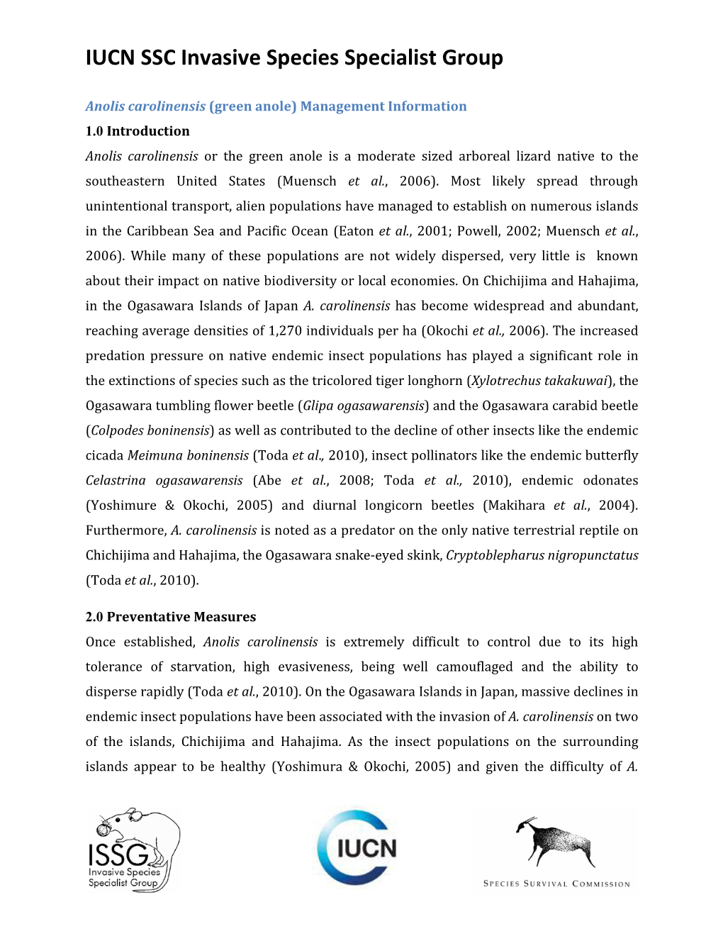 IUCN SSC Invasive Species Specialist Group