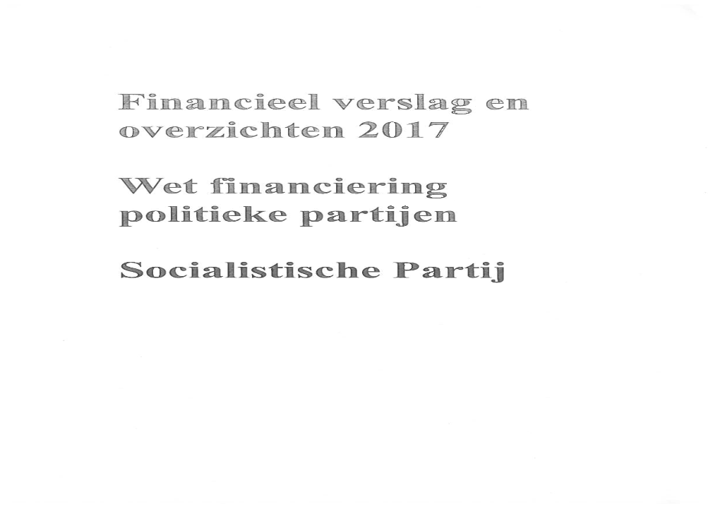 Wet Financiering Politieke Partijen