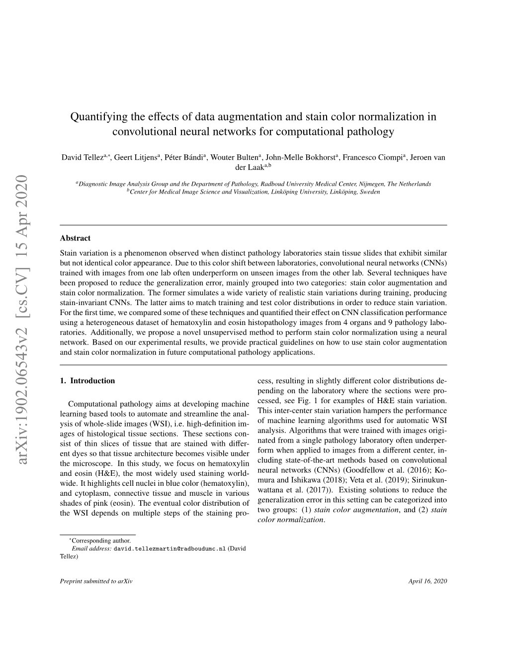 Quantifying the Effects of Data Augmentation and Stain Color