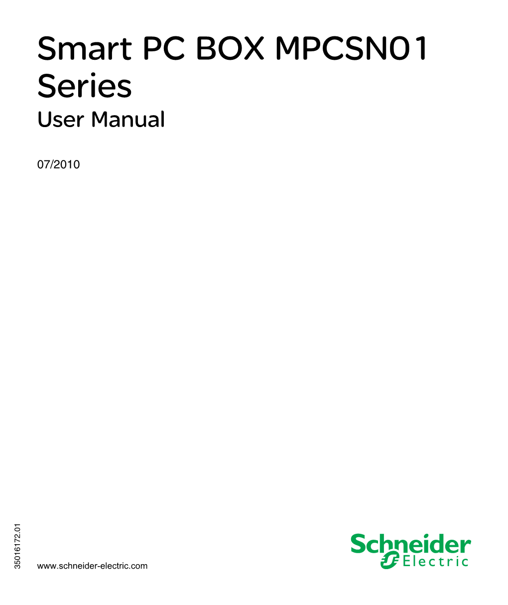 Smart PC Box MPCSN01 Series the Technical Characteristics of the Device(S) Described in This Manual Also Appear Online