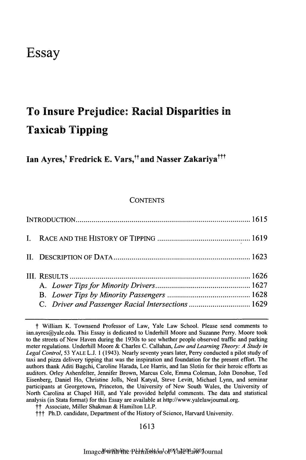 Racial Disparities in Taxicab Tipping