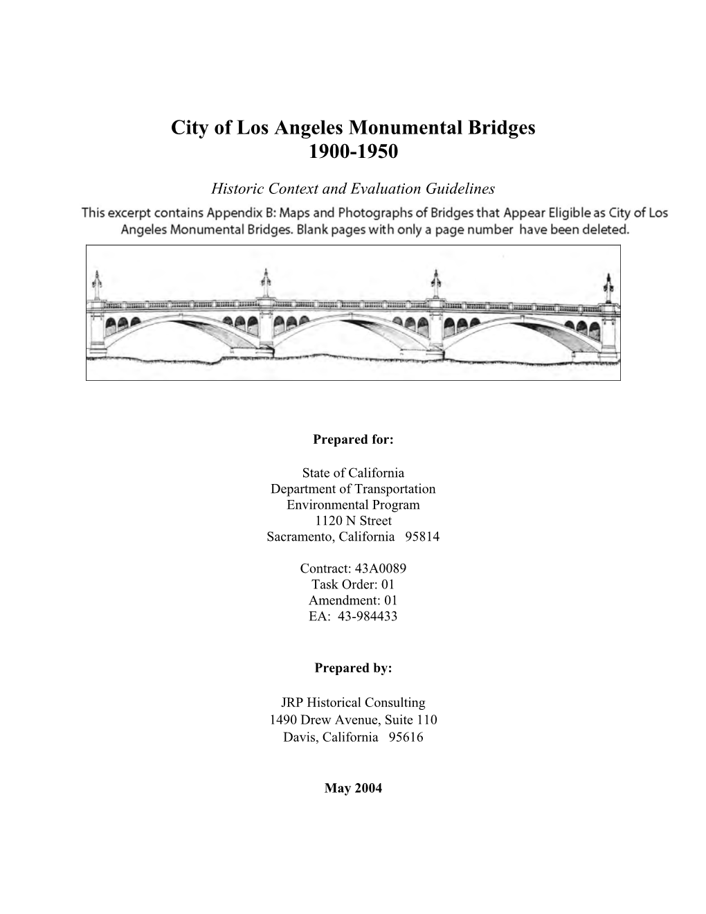 City of Los Angeles Monumental Bridges 1900-1950