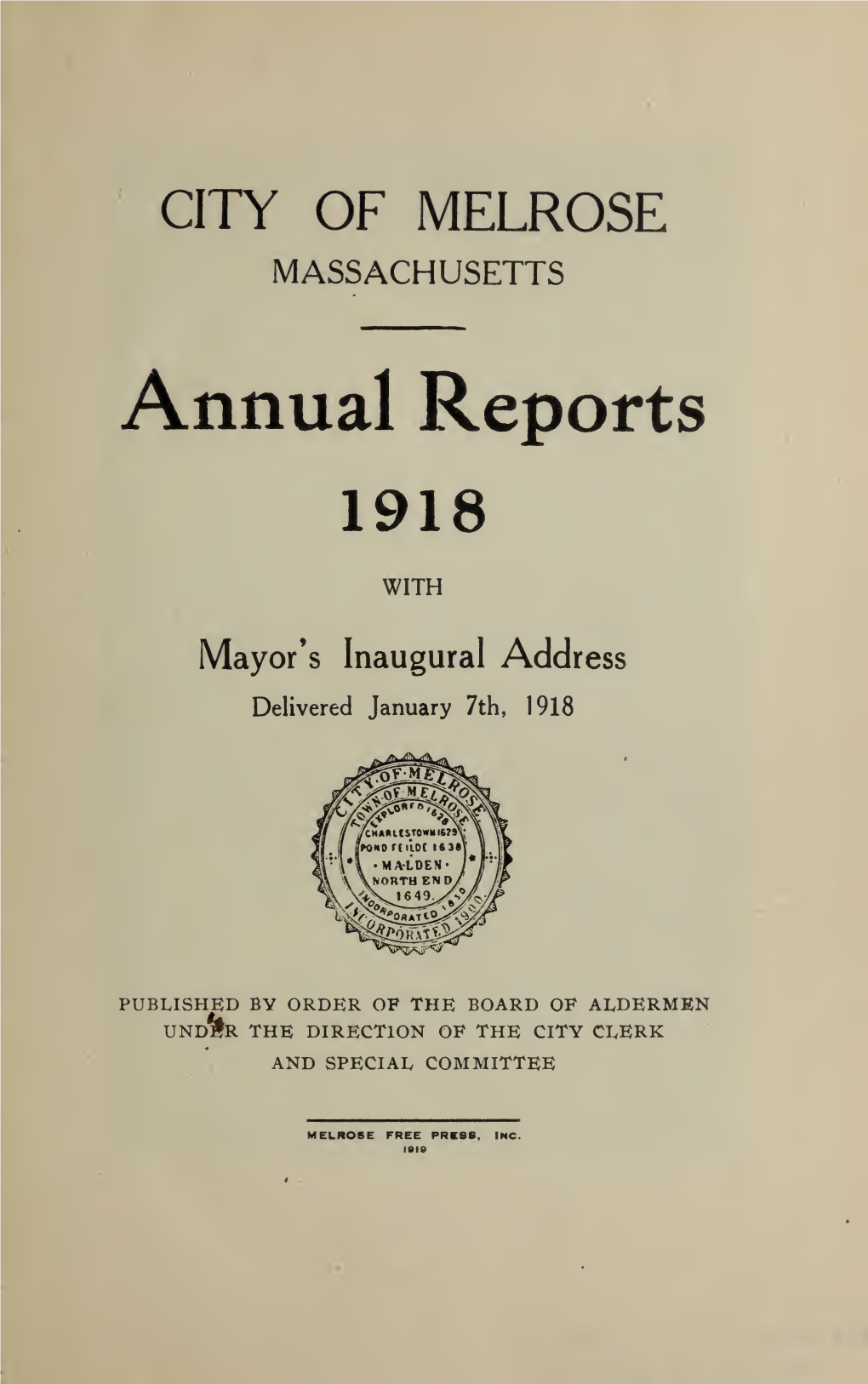 City of Melrose Annual Report