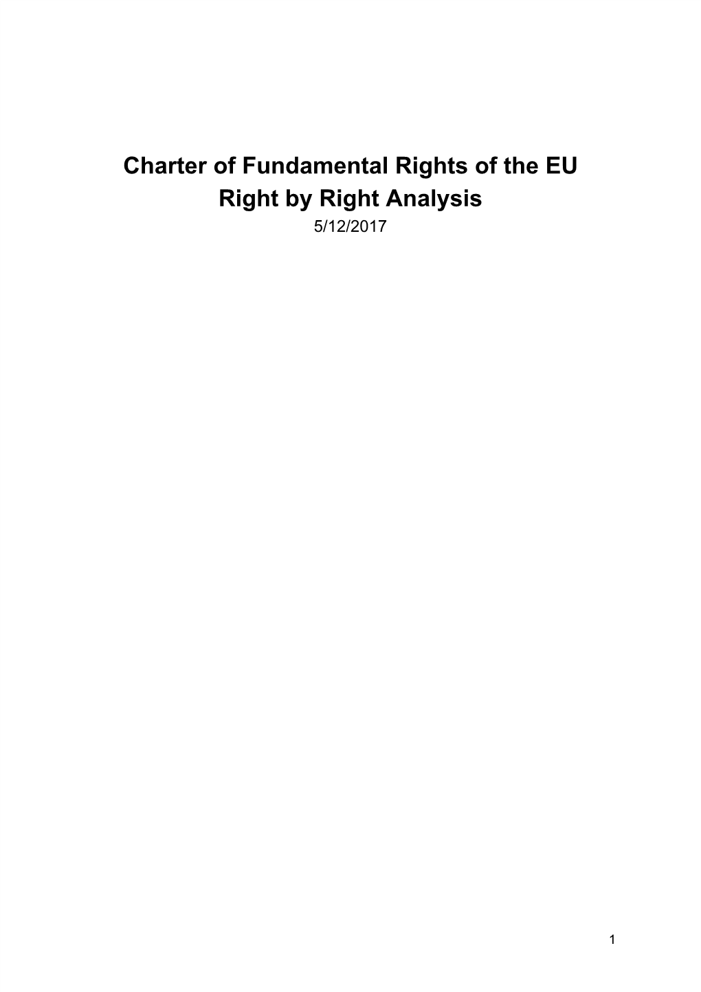 Charter of Fundamental Rights of the EU Right by Right Analysis
