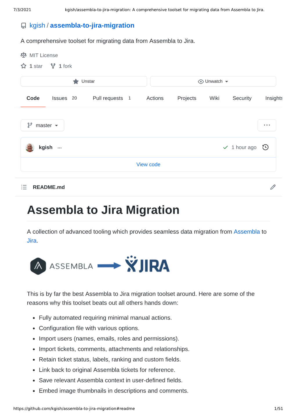 Assembla to Jira Migration