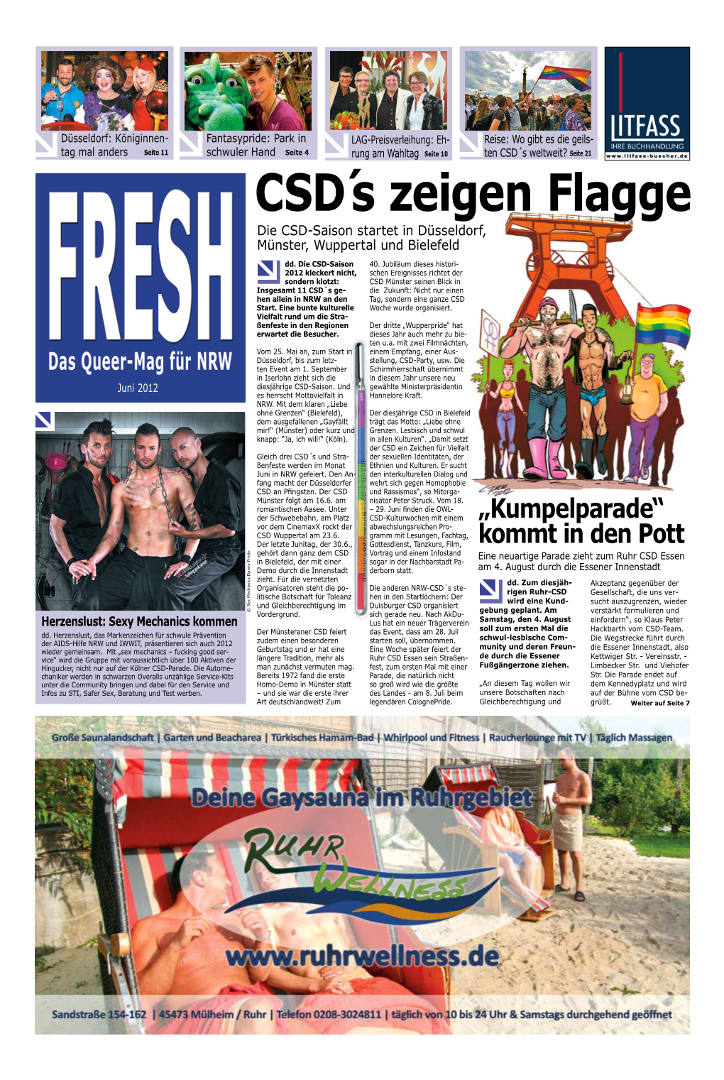 CSD´S Zeigen Flagge Die CSD-Saison Startet in Düsseldorf, Münster, Wuppertal Und Bielefeld