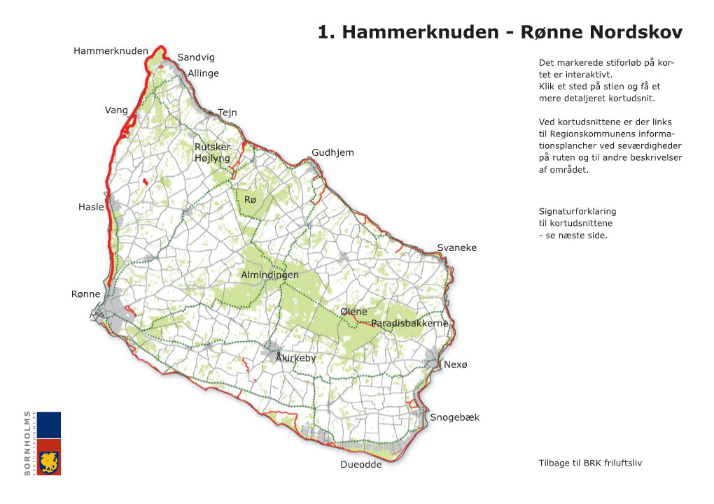 Vandreruter Fra Hammerknuden Til Rønne Nordskov