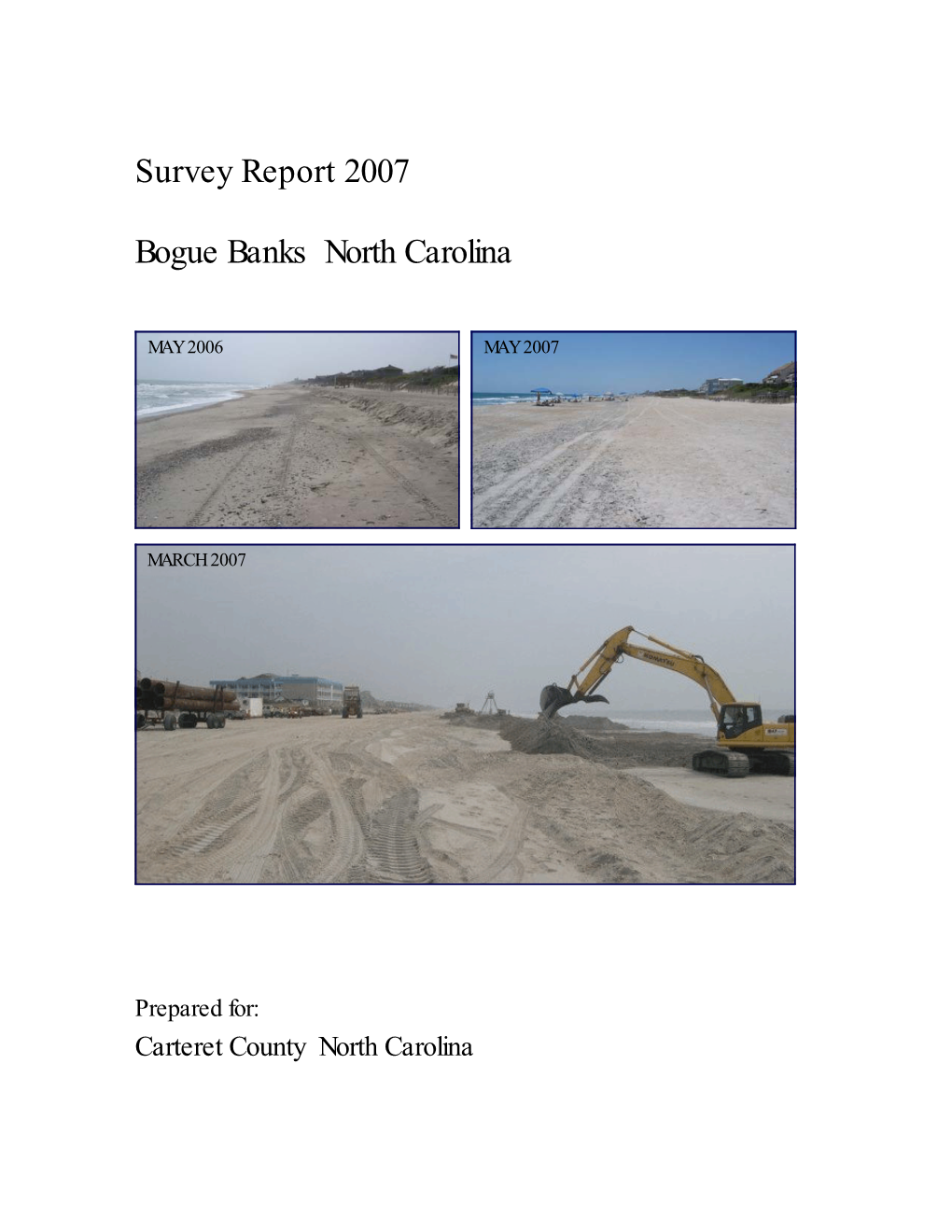 Survey Report 2007 Bogue Banks North Carolina