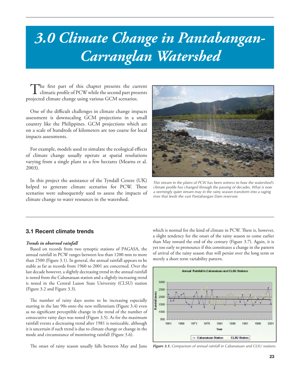 3.0 Climate Change in Pantabangan- Carranglan Watershed