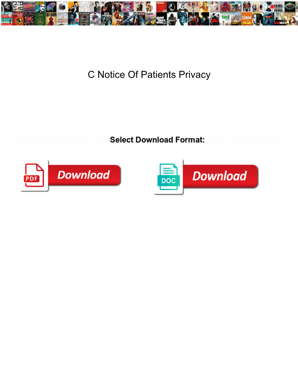 C Notice of Patients Privacy