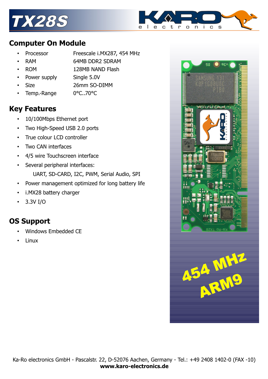 454 Mhz ARM9