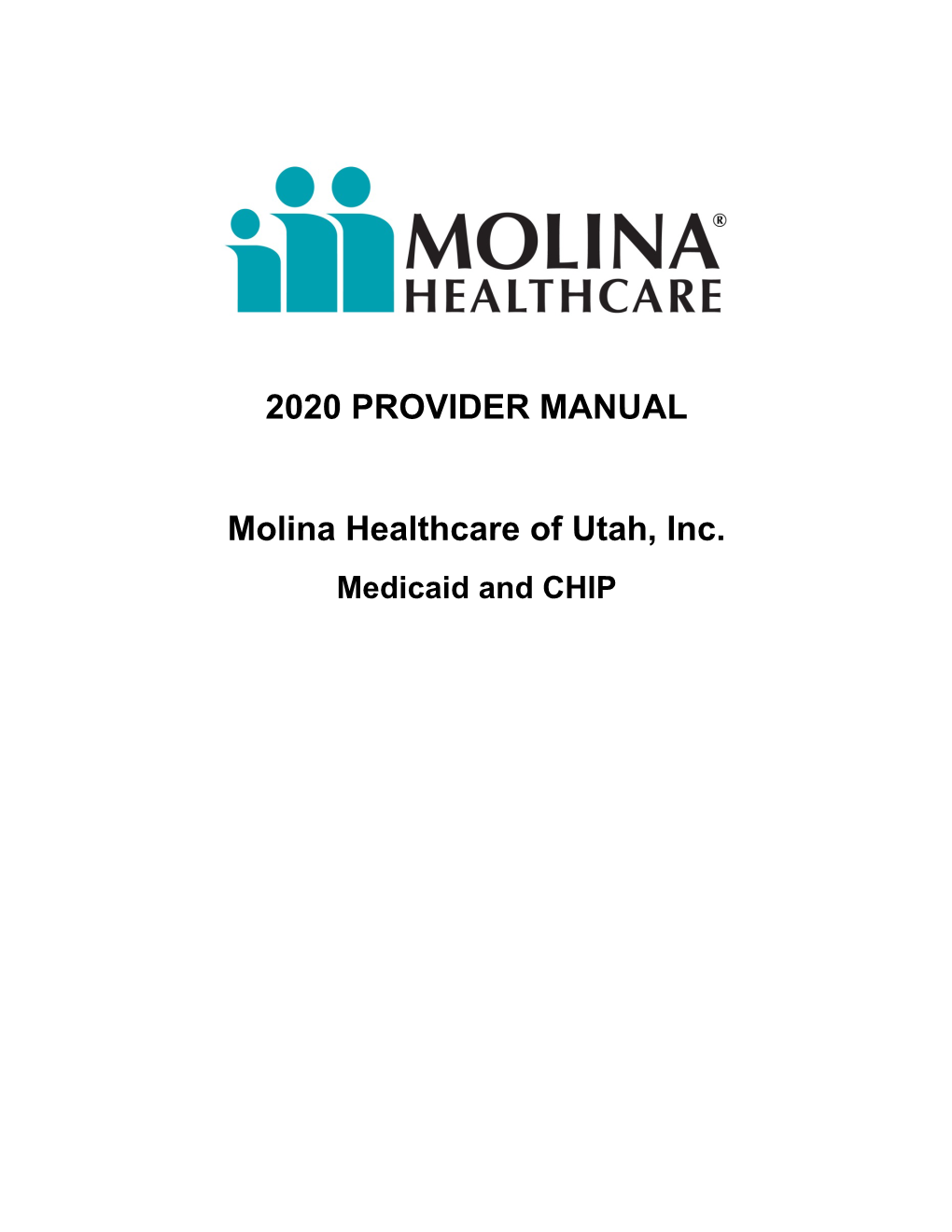 2020 Utah Medicaid Provider Manual