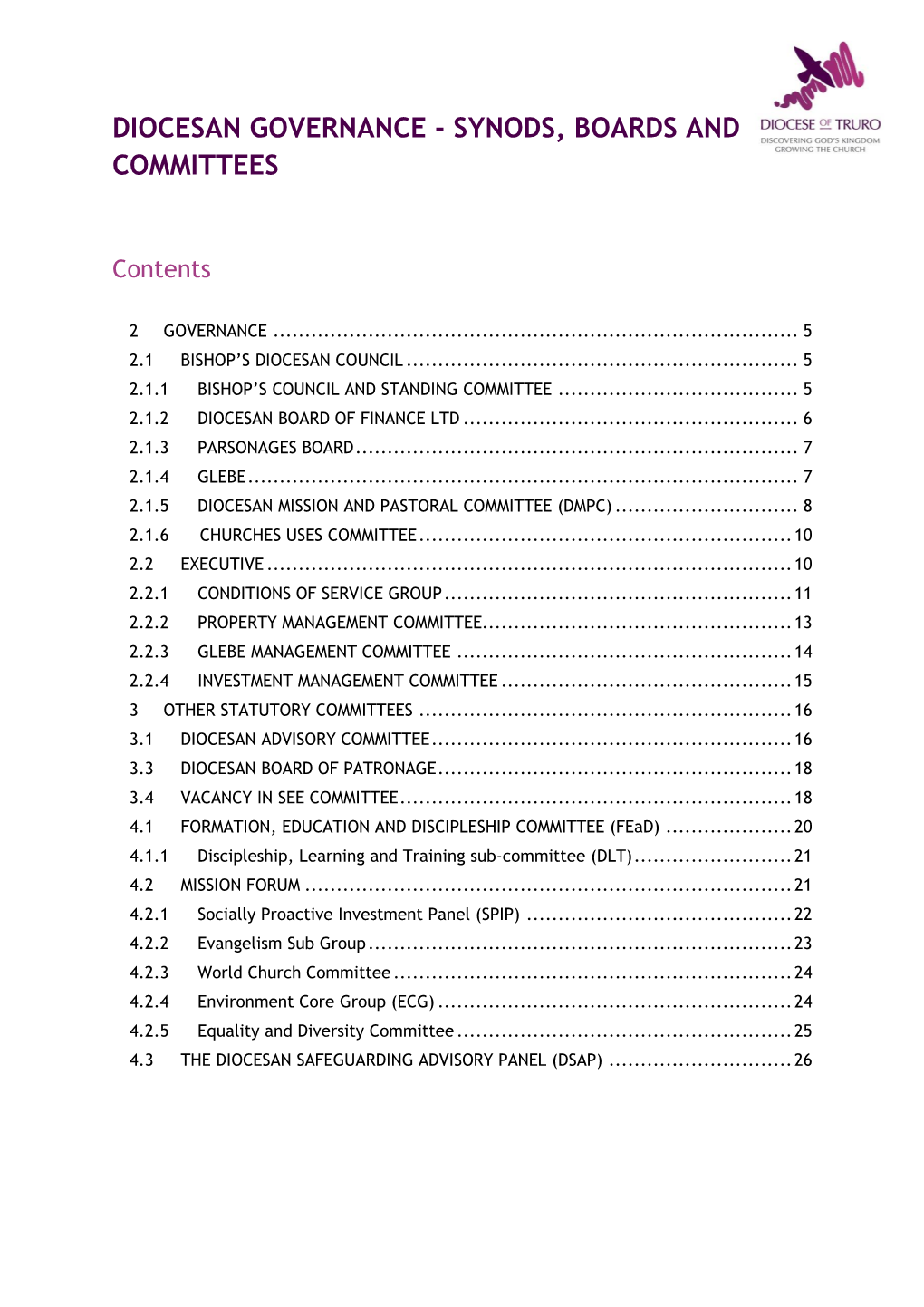 Synods, Boards and Committees