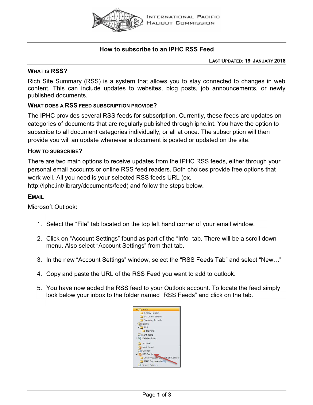 How to Subscribe to an IPHC RSS Feed Rich Site Summary