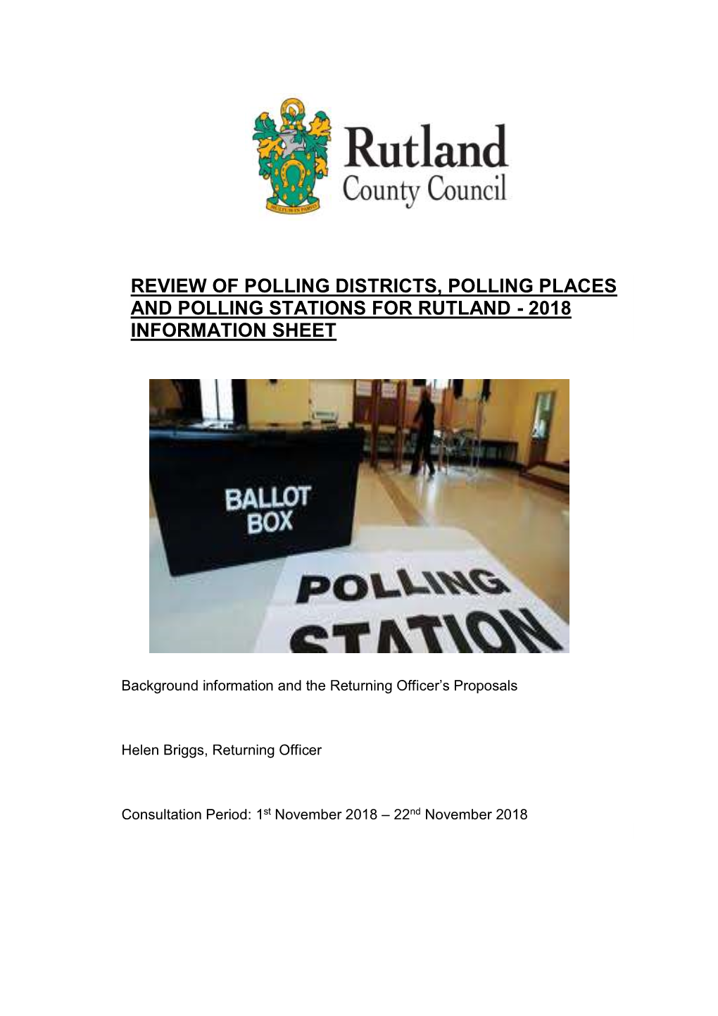 Review of Polling Districts And