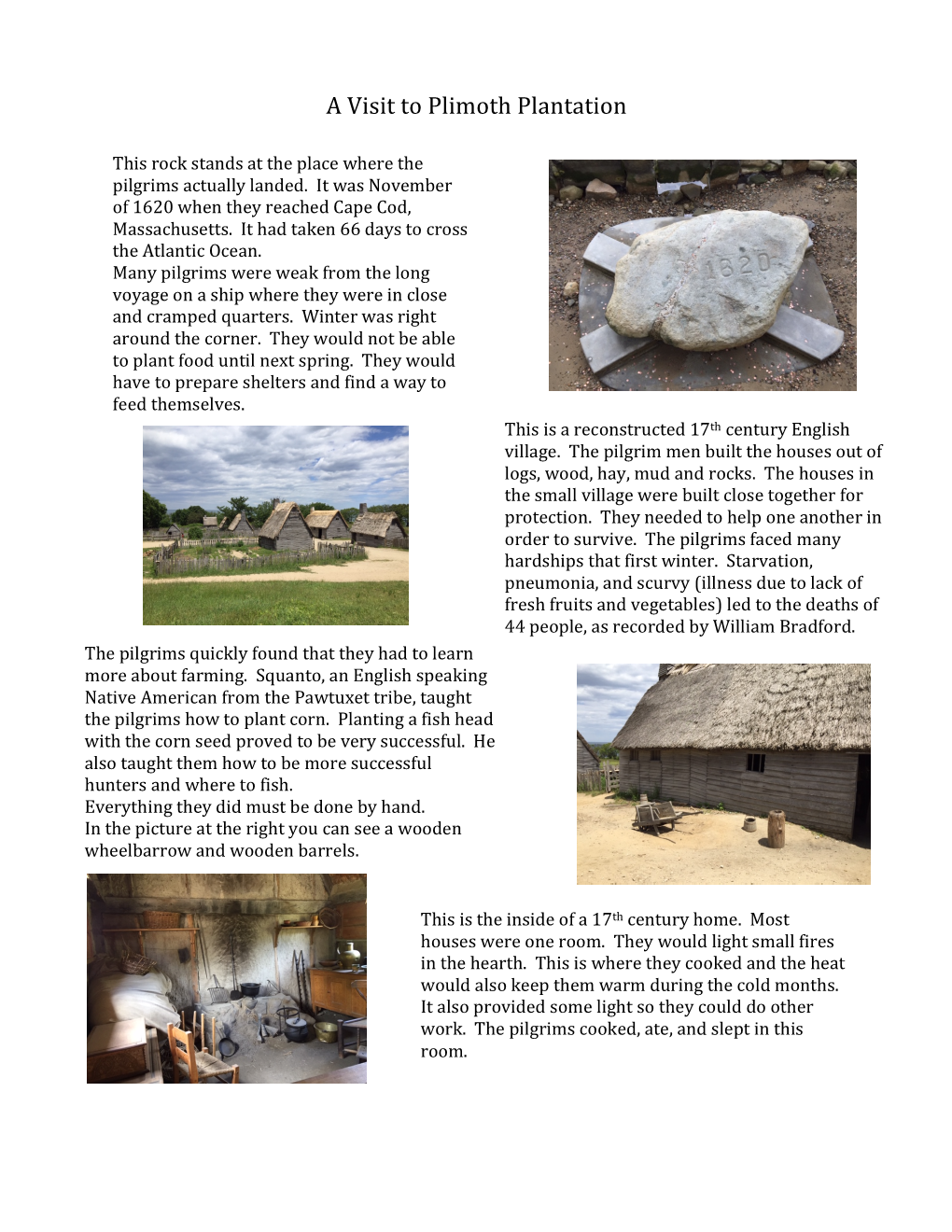 A Visit to Plimoth Plantation