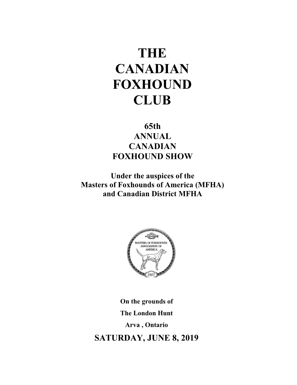 The Canadian Foxhound Club