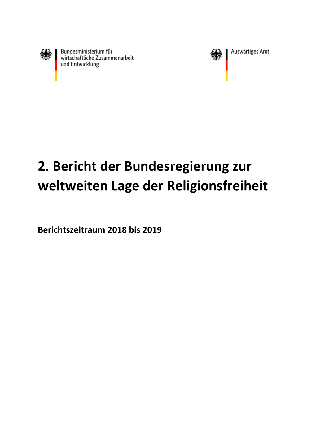 2. Bericht Der Bundesregierung Zur Weltweiten Lage Der Religionsfreiheit