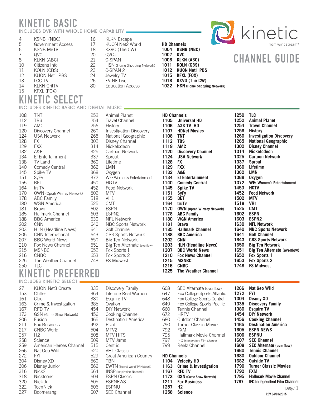 Channel Guide