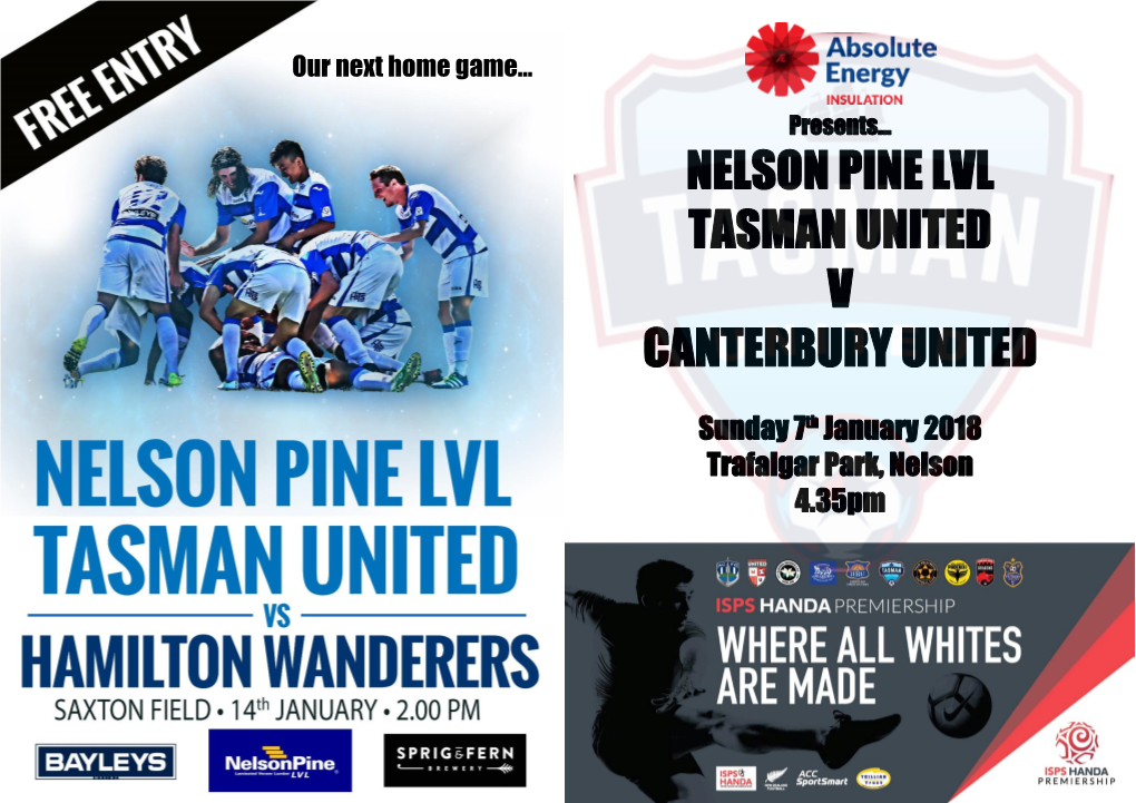 Nelson Pine Lvl Tasman United V Canterbury United