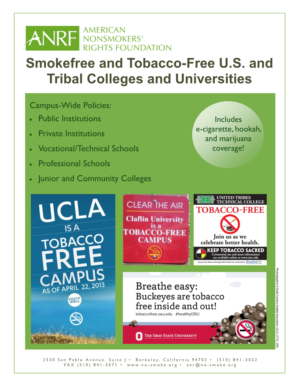 Tobacco-Free Colleges and Universities