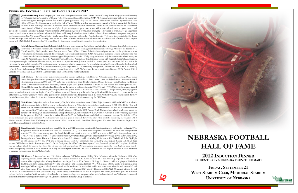 Nebraska Football Hall of Fame