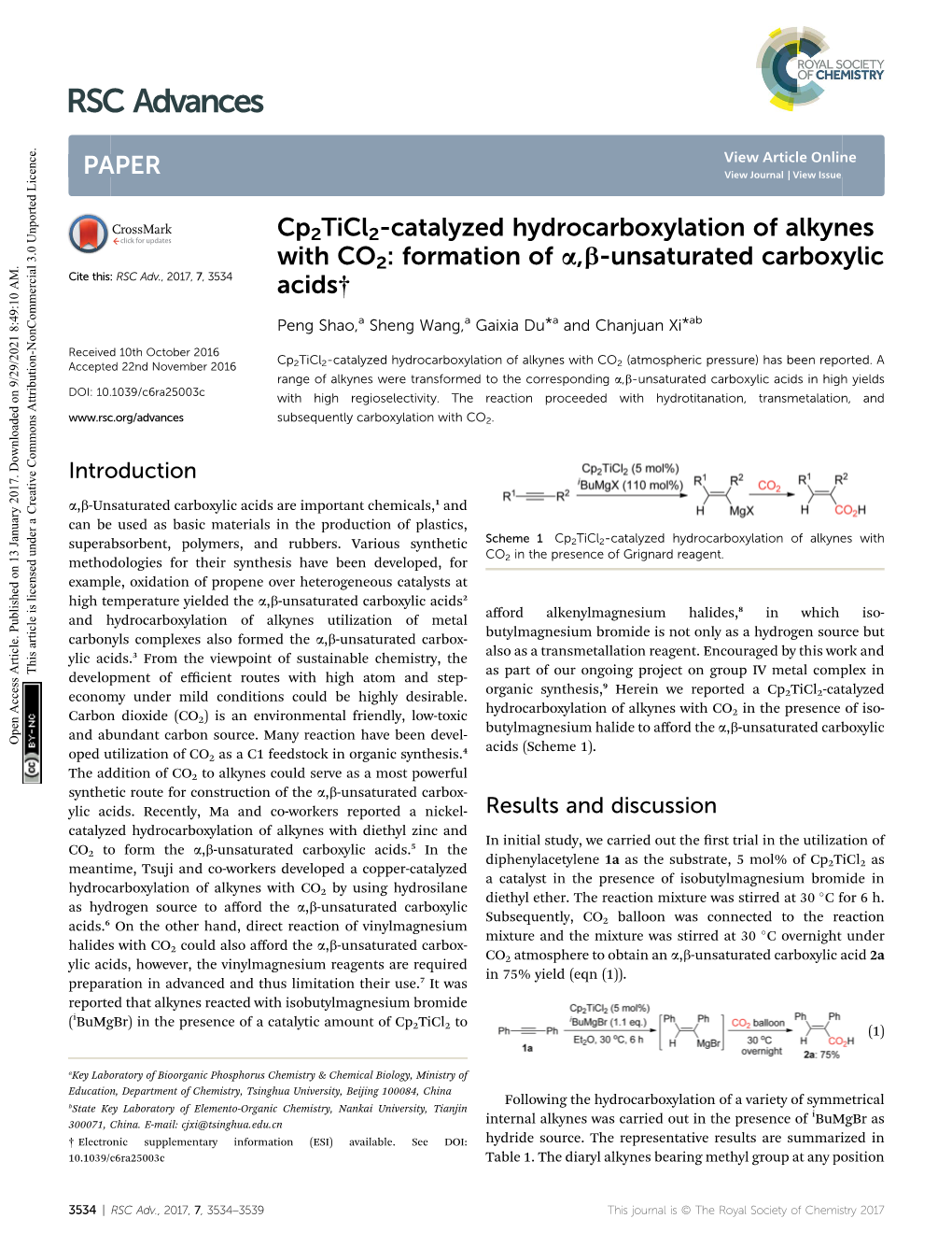 Formation of Α,Β-Unsaturated Carboxylic Acids