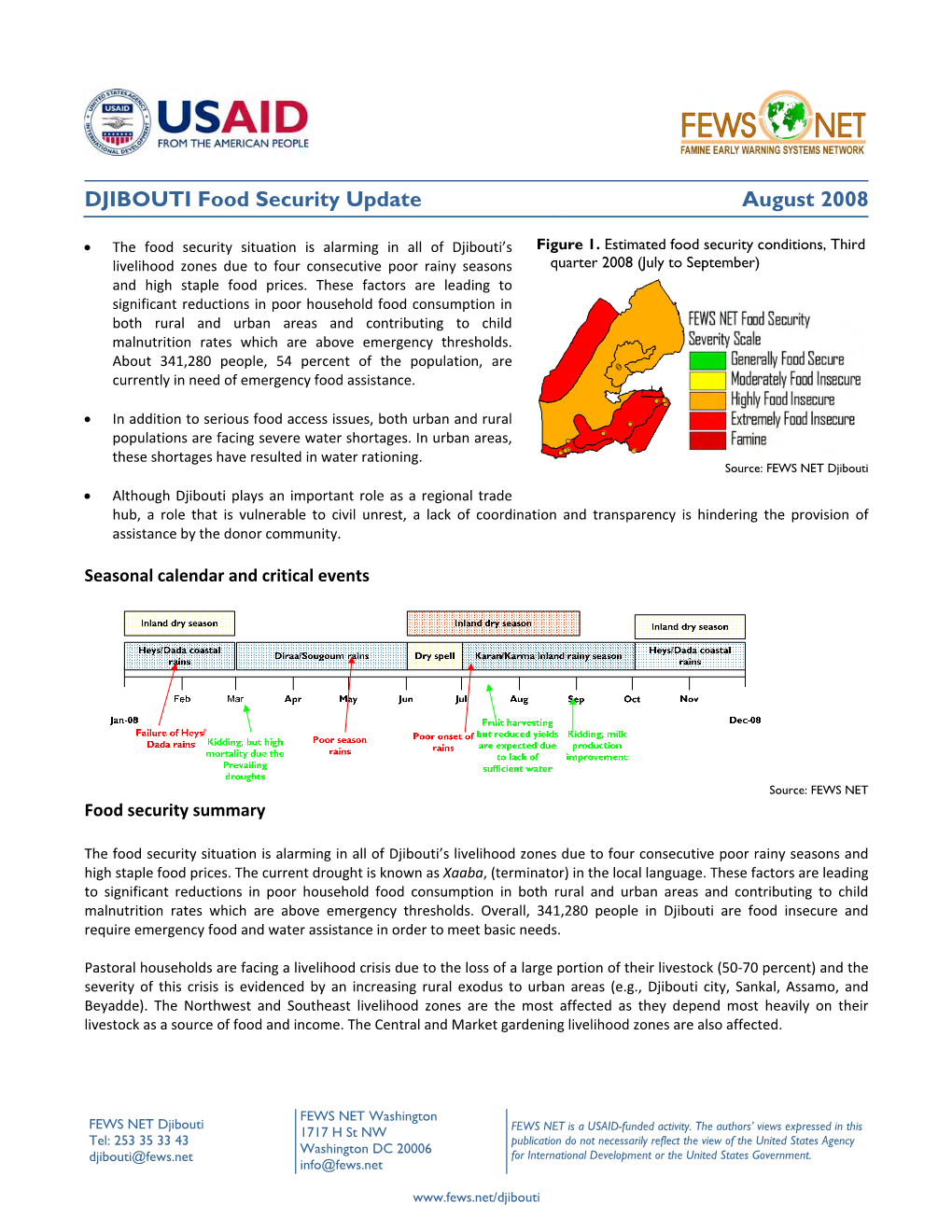DJIBOUTI Food Security Update August 2008