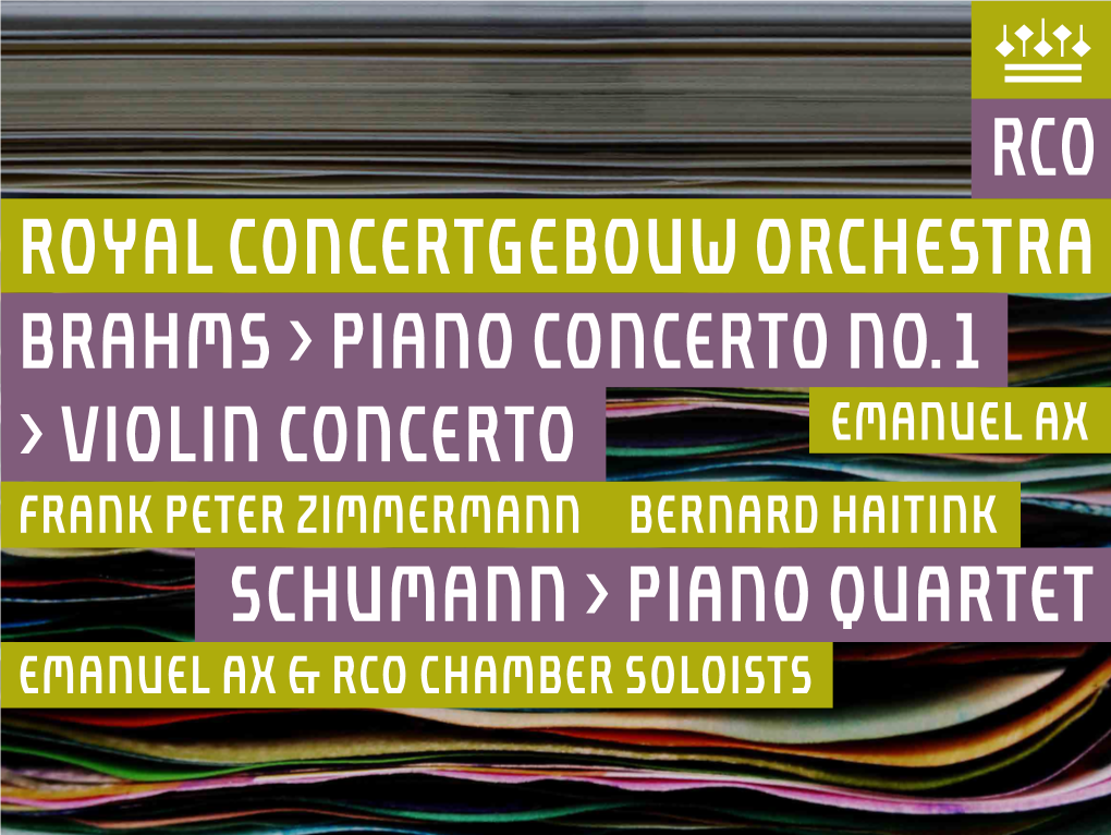 ROYAL CONCERTGEBOUW ORCHESTRA Brahms > Piano