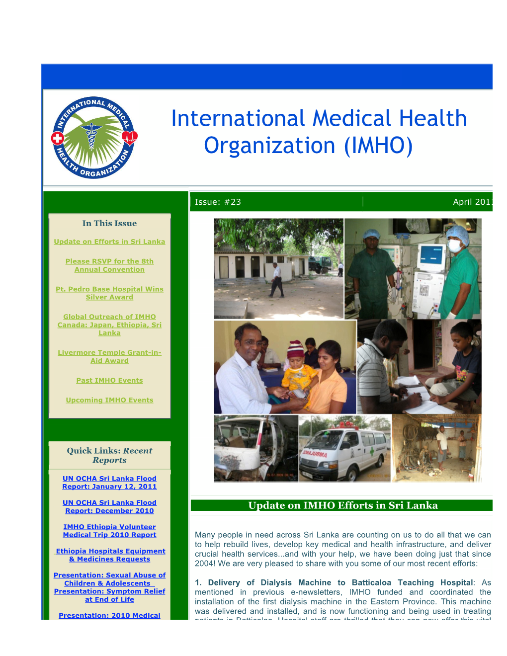 International Medical Health Organization (IMHO)