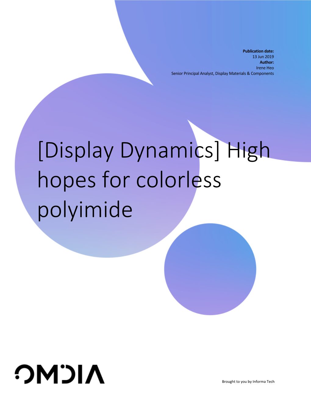 [Display Dynamics] High Hopes for Colorless Polyimide