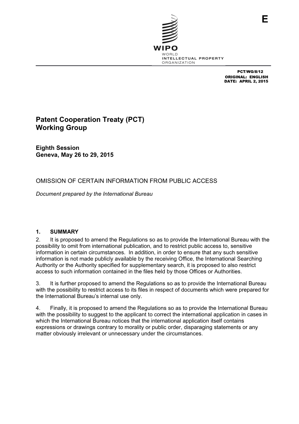 Patent Cooperation Treaty (PCT) s4