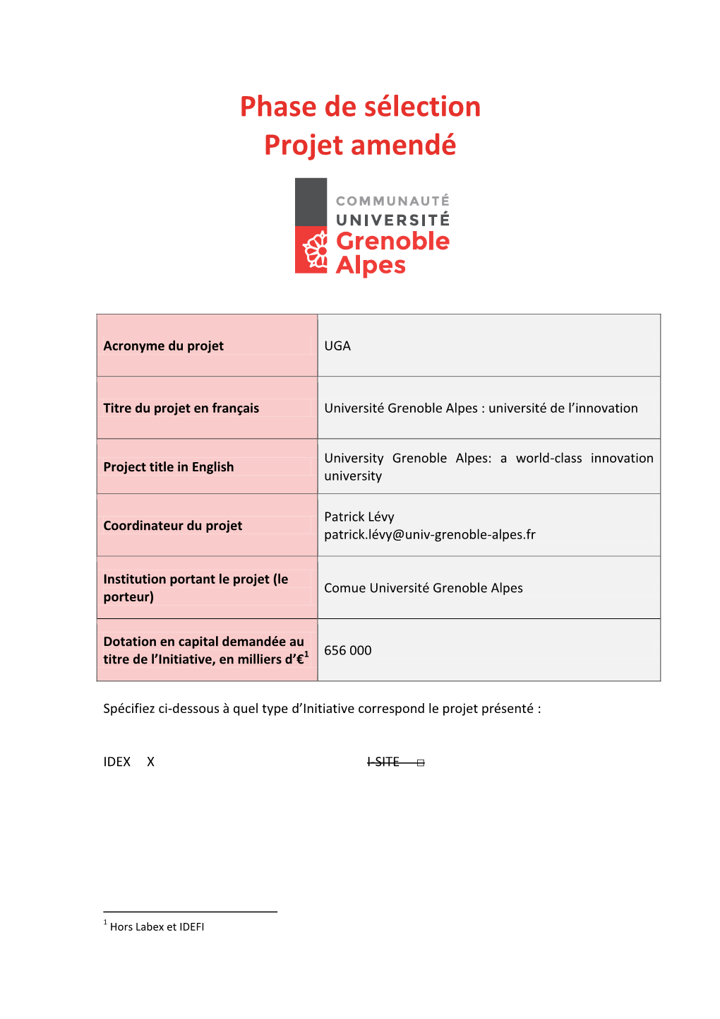 Phase De Sélection Projet Amendé