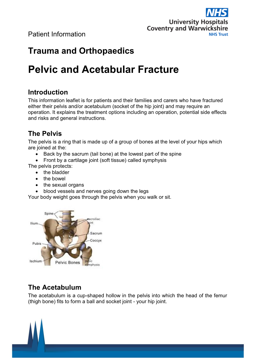 Pelvic and Acetabular Fracture