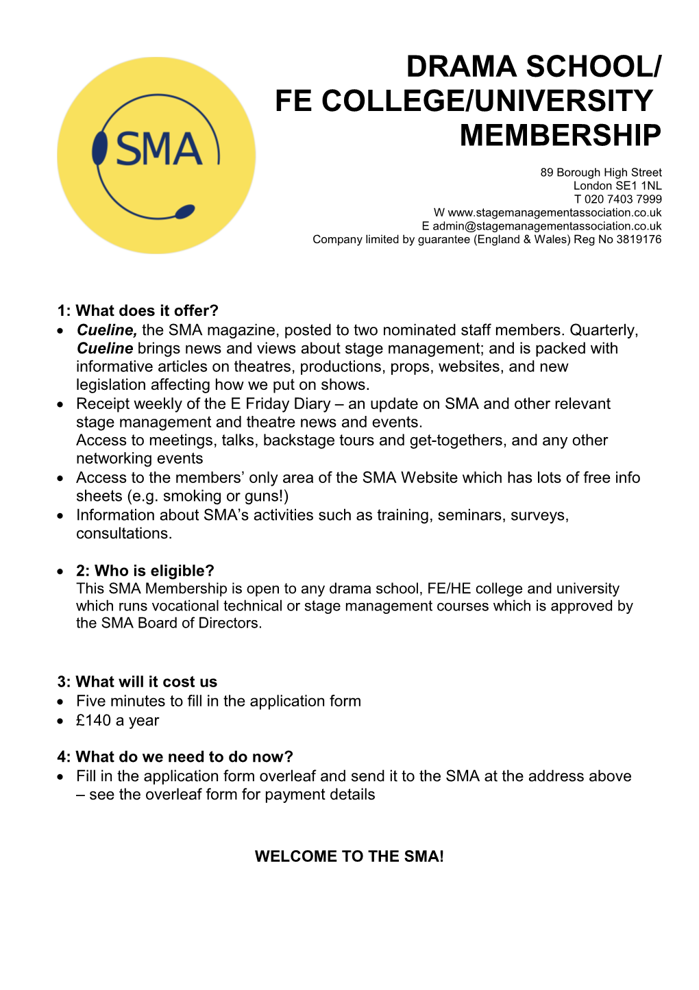 Application for Sma Student Membership s1