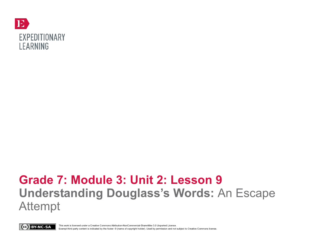 Grade 7 ELA Module 3, Unit 2, Lesson 9