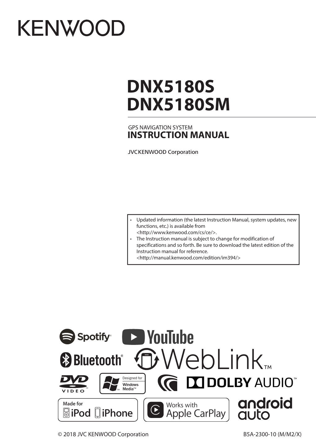 Dnx5180s Dnx5180sm