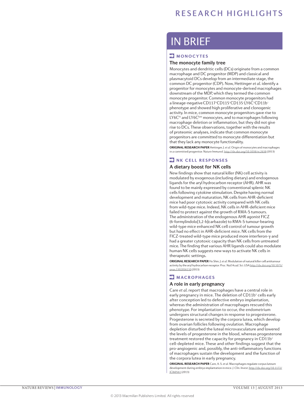 Monocytes: the Monocyte Family Tree