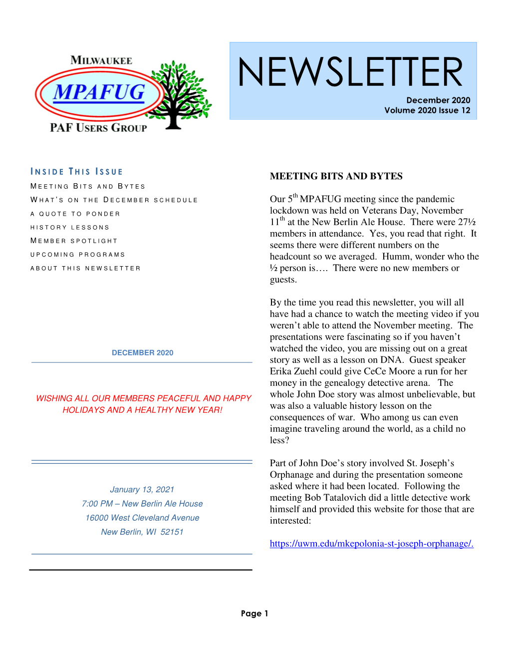 Newsletter (PDF)