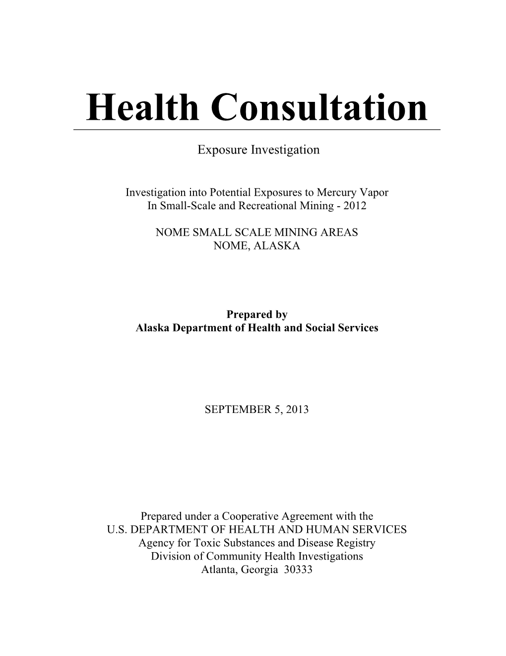 Health Consultation