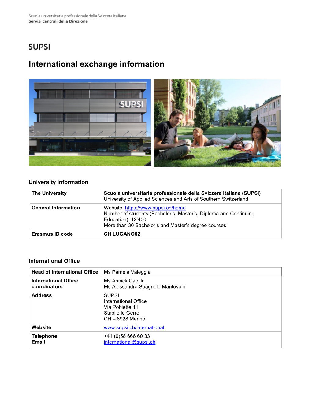 International Exchange Information