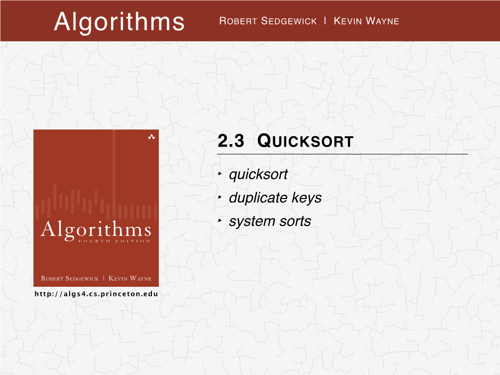 Algorithms ROBERT SEDGEWICK | KEVIN WAYNE